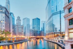 Scenic view of Chicago landmarks for an affordable 24-hour city tour