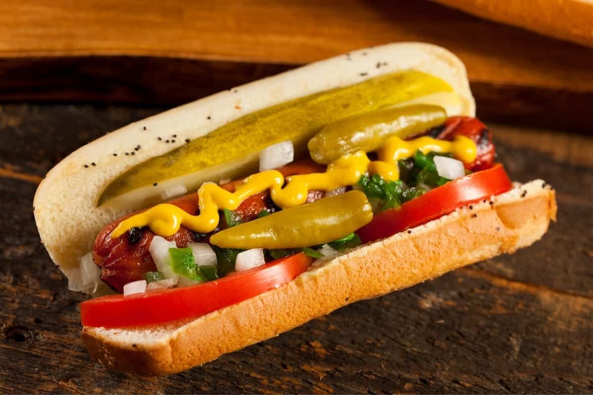 Chicago-style hot dog