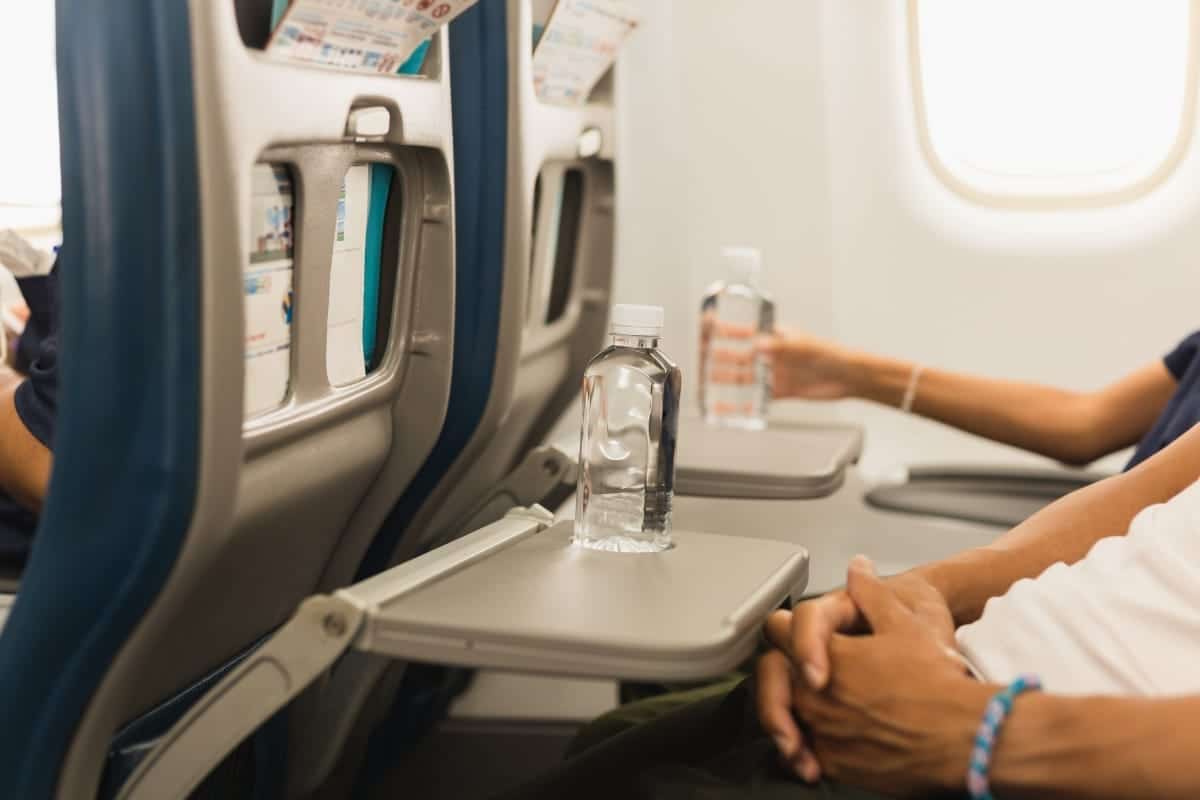 drinking water while flying