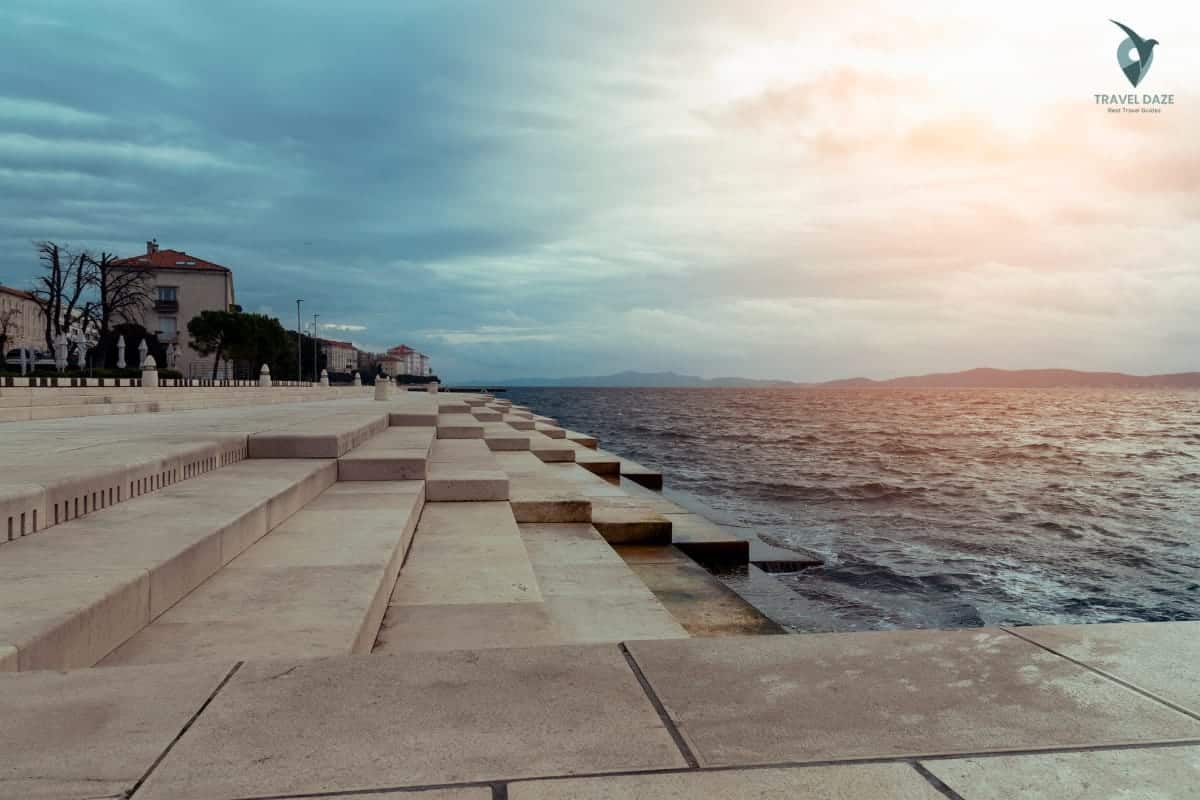Zadar sea organs, musical instrument powered by the underwater sea stream, Croatia