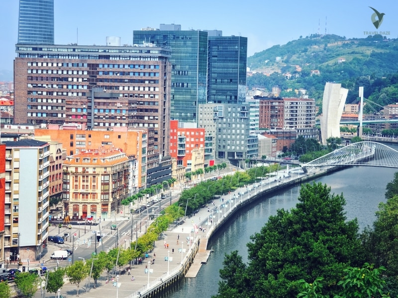 aerial view of bilbao