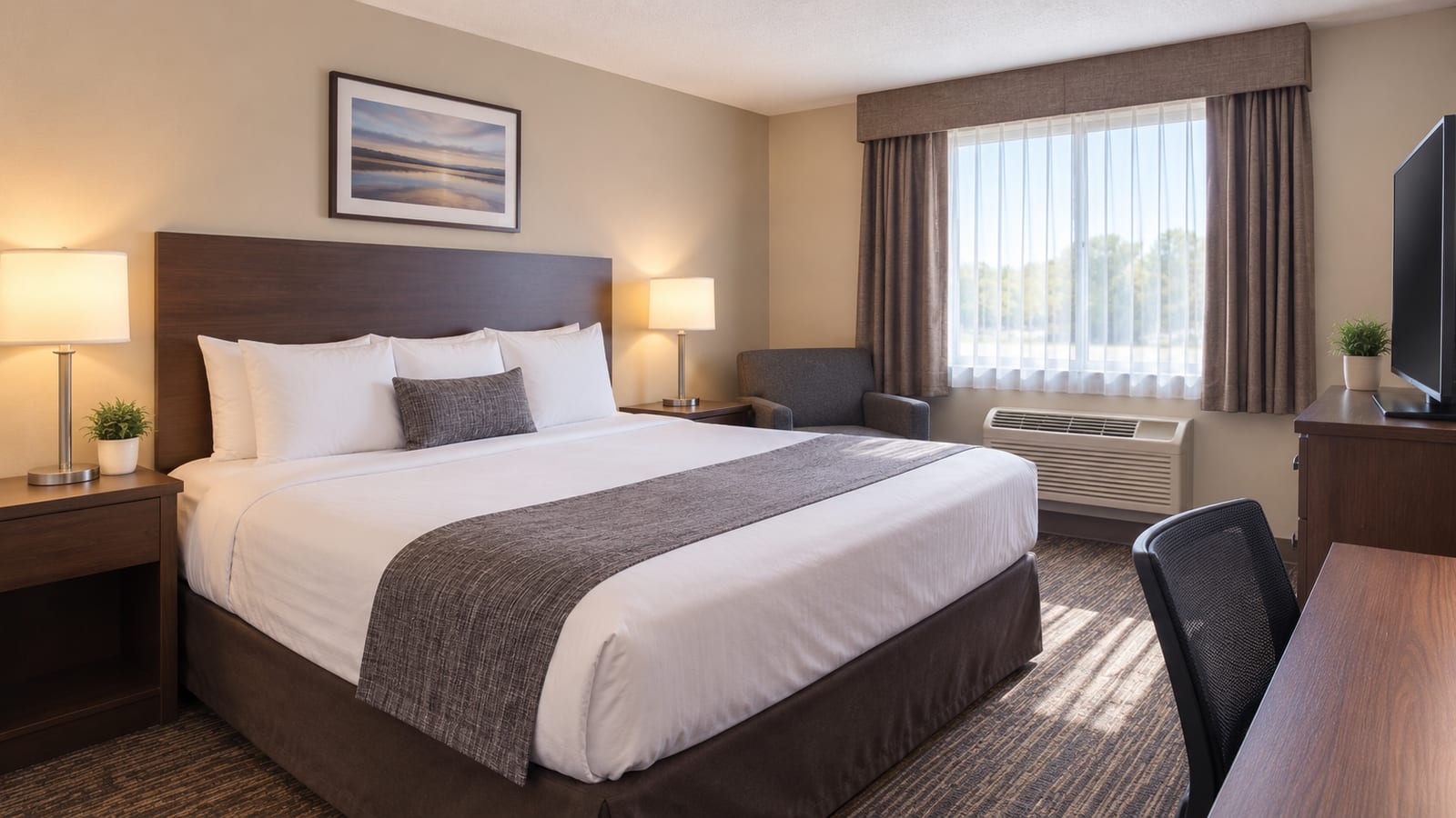 7 Cheapest US Cities for Budget Travel in 2024 hotel room with king bed