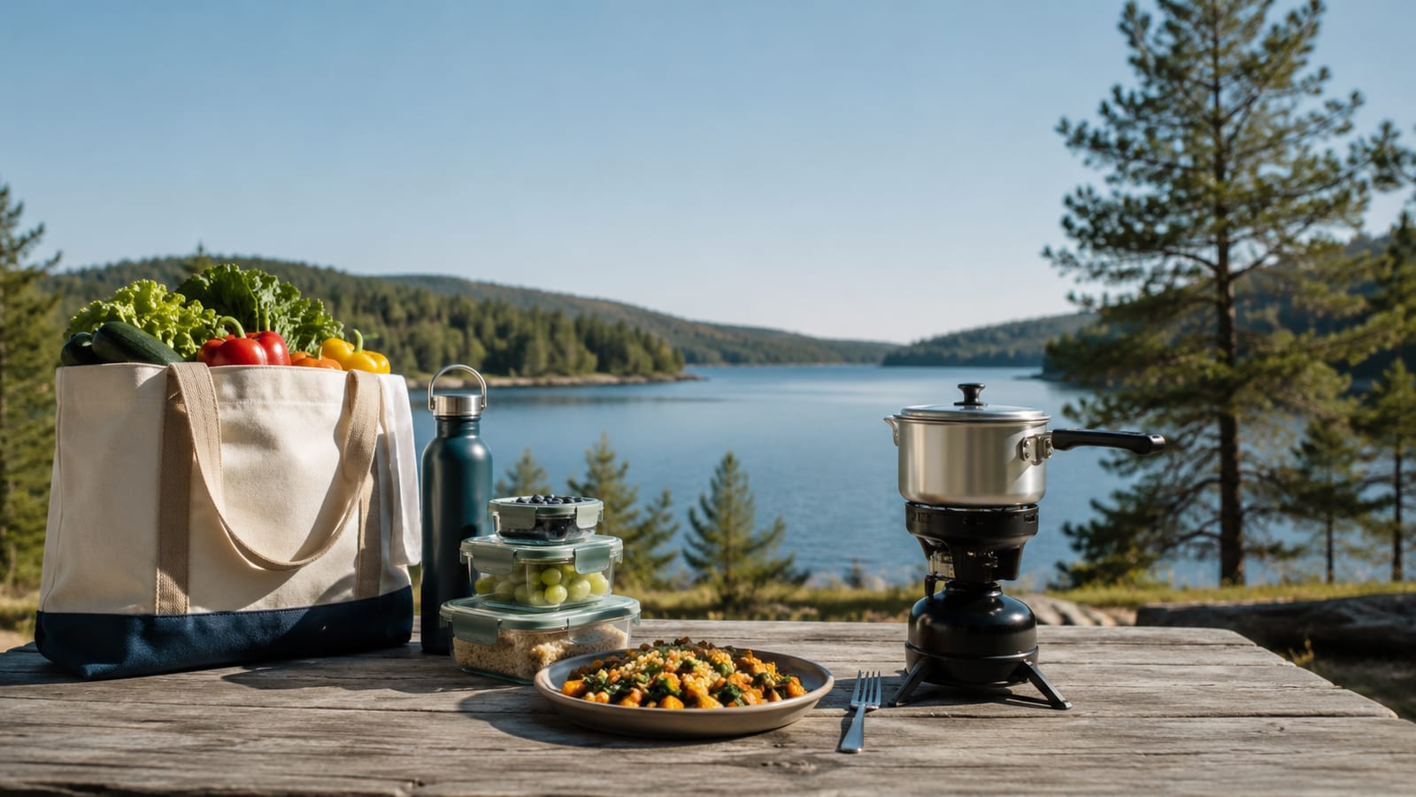 Is New Zealand Expensive? The Cost of Traveling New Zealand, meal and cookware beside a lake
