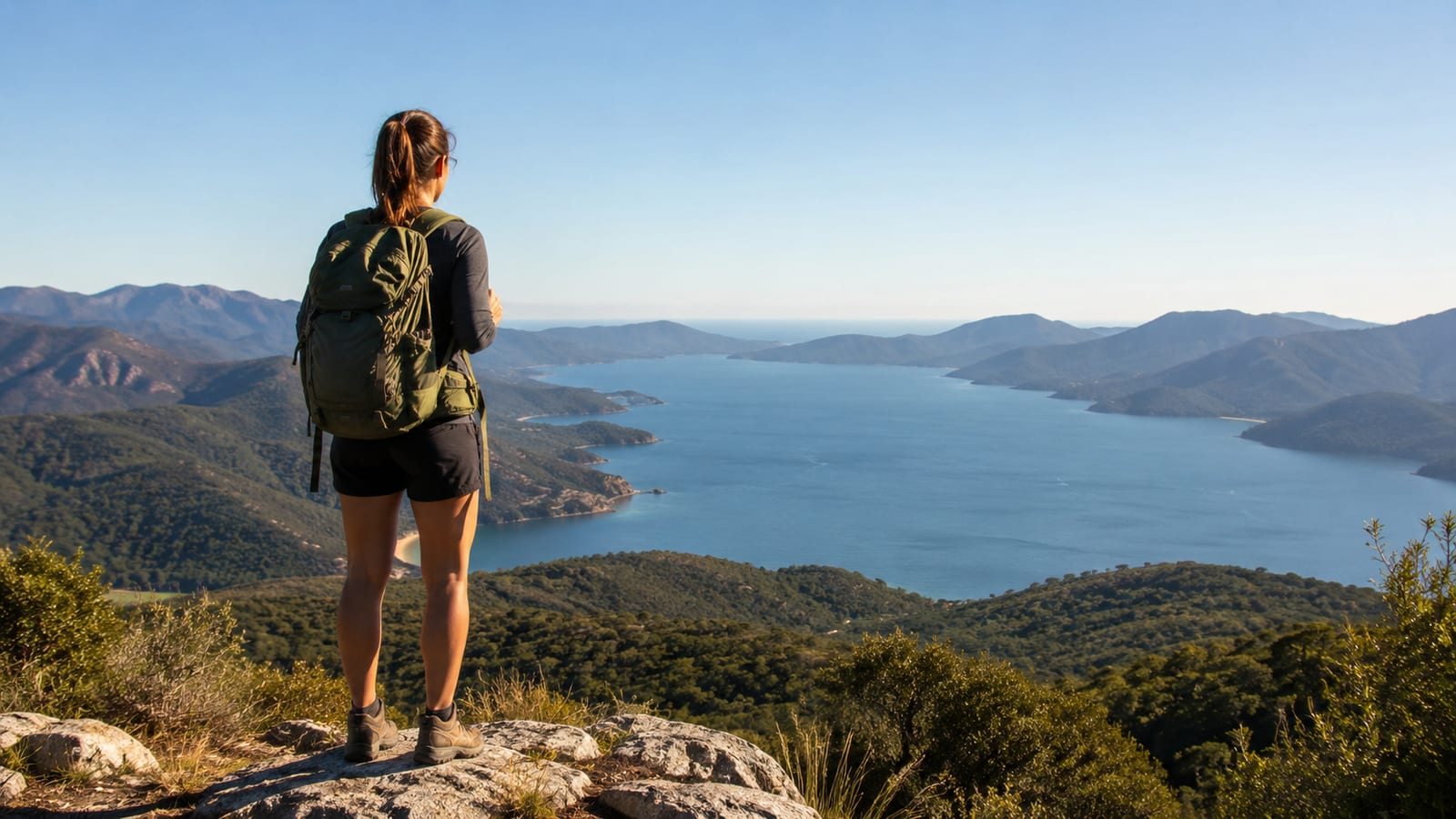 what to do in san francisco hiker overlooking turquoise bay and forested hills