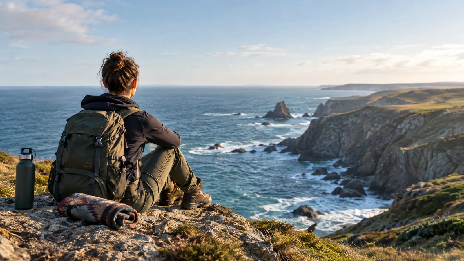 How to Choose Cover for a New Zealand Working Holiday with hiker overlooking the sea